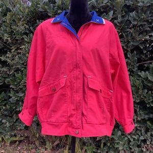 LONDON FOG Bright Pink Zip Up Jacket L